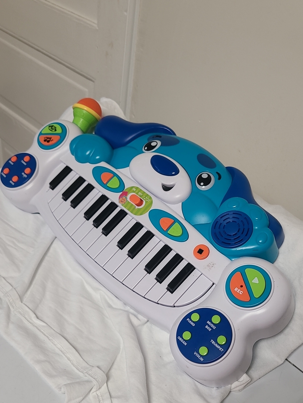 Blue Puppy Keyboard Piano Toy for Kids - Interactive Musical Play
